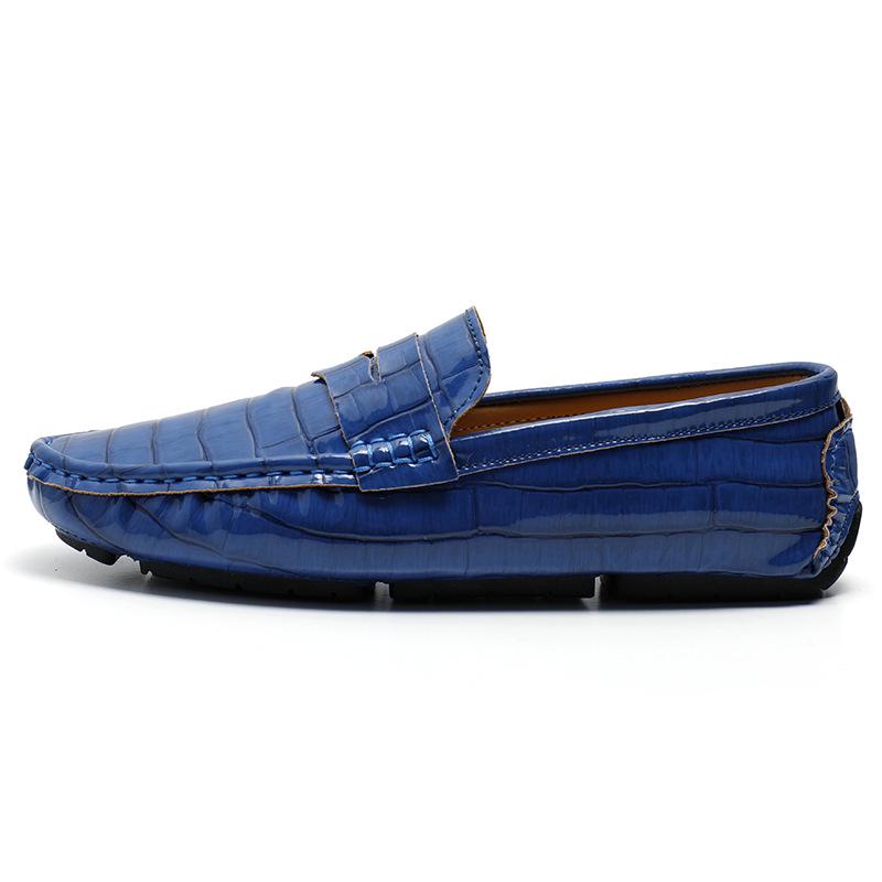 Men's Large Leather Slip-on Loafers: Spring Driving Casual Shoes