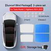 Sunshades For Tesla Model 3 Sunroof Highland 2026 Model Y 2020-26 Ice Cloth Buckle Sun Pare Glass Front Rear Skylight AccessoryWindshield Sunshades 1