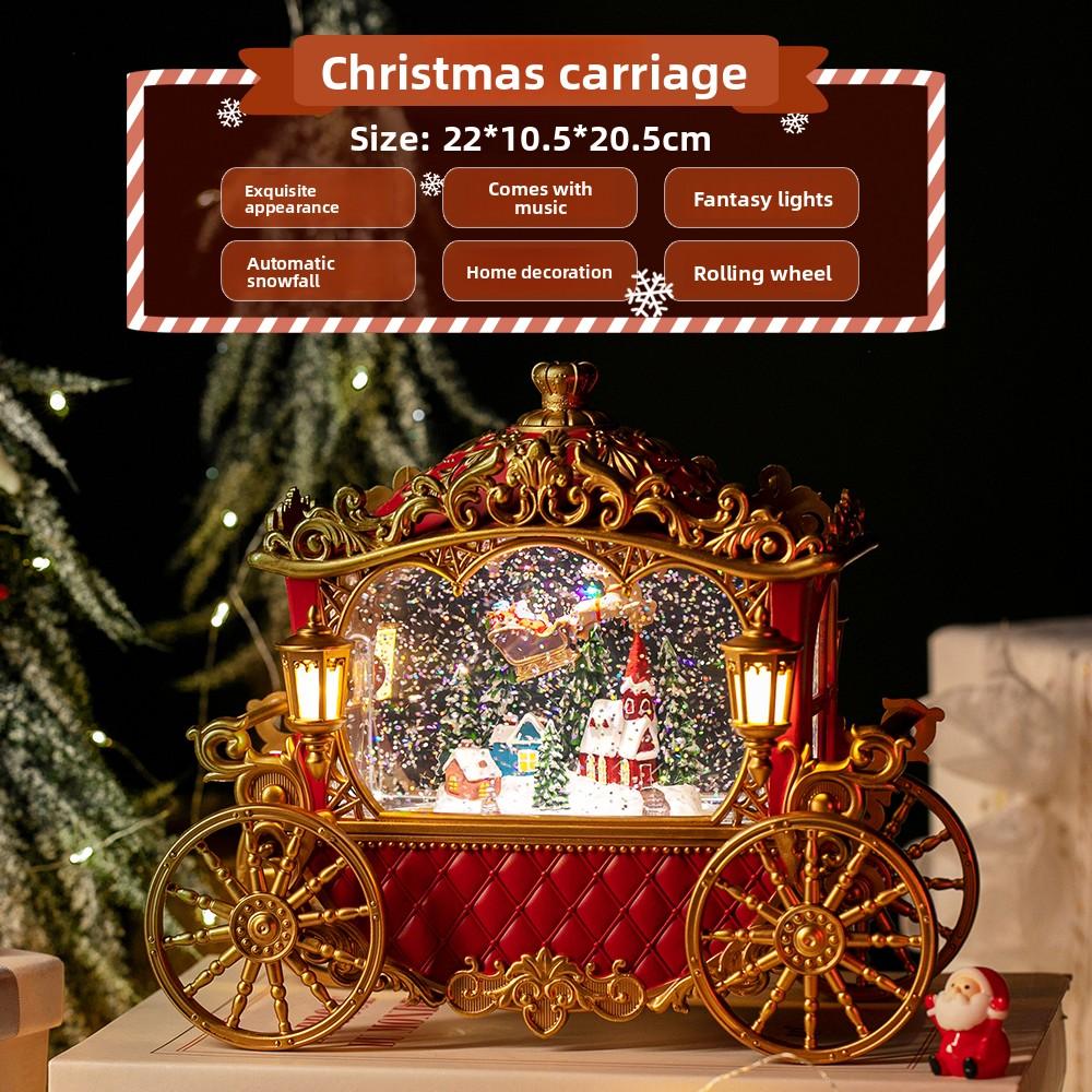 Christmas gift music box carriage old