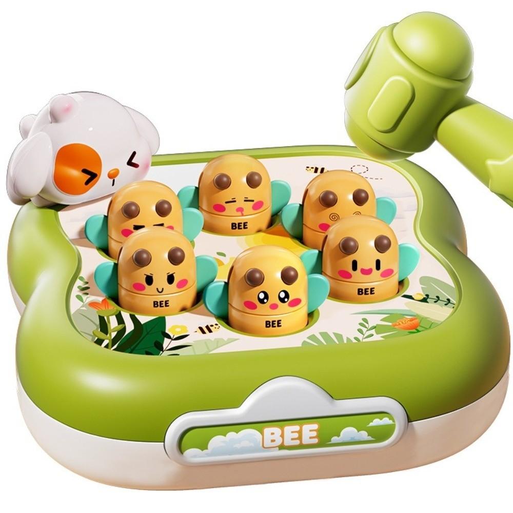 

Sensory Develop Toddler Whack Toy Cute Bee Hand Percussion Toy for 3 Years Kids Green-1 Hammer