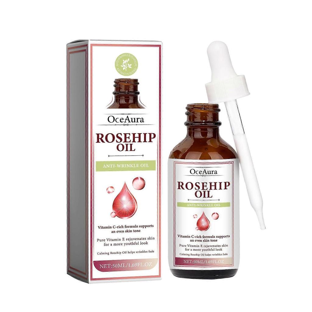 Limited time!!Oceaura Rose Hip Oil Facial Essence Fades Wrinkles Hyrating, Nourishing, Tightening, Elastic And Skin Anti-Wrinkle Essence