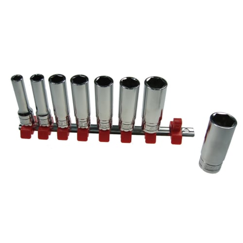 SK11 (SK11) Deep Socket Set SHS308D Clip Color: Red Drive Angle: 9.5mm 8 Pieces 1 Set