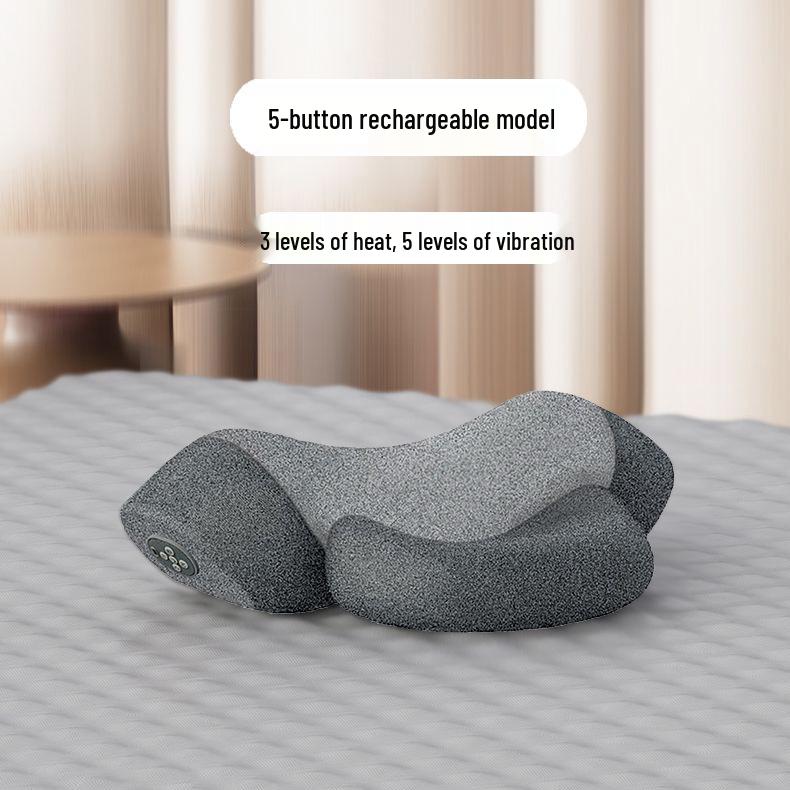 CE-Certified Multifunctional Heated Vibration Massage Pillow for Cervical Spine Sleep Therapy