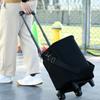 Carrying Case Rolling Speaker Bag for Wireless Speaker Foldable Storage Bag Multi Pocket Protective Case with Wheel