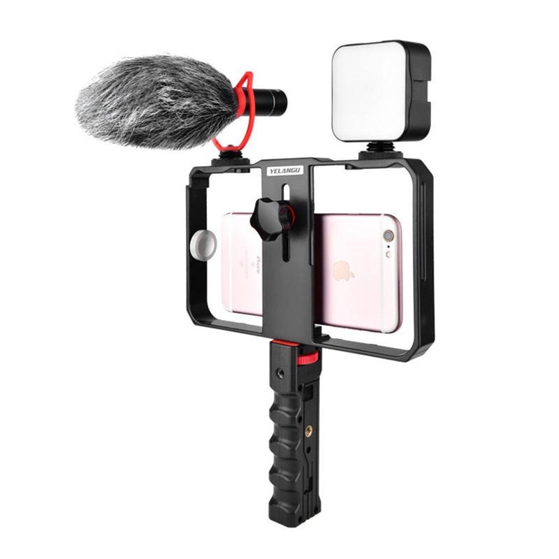 6500K LED Video Light Camera Pocket Lights Fill Lamp with 3 Cold Shoe Portable Photography Lighting for DJI Sony DSLR Canon Cameras