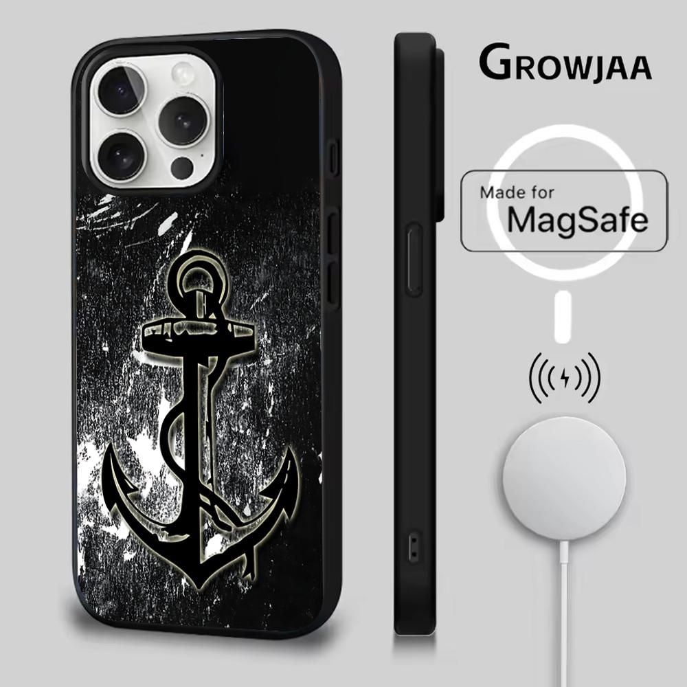 Anchor Sailing Phone Case For iPhone 16e,16,15,14,13,12,11,Plus,Pro,Max,Mini Magsafe Magnetic Wireless Charging iPhone13