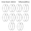 10 Pairs Minimalist Big Large Stainless Steel Round Woman's Piercing Hoop Earing for Female Jewelry Punk Accessories Trend NewIn