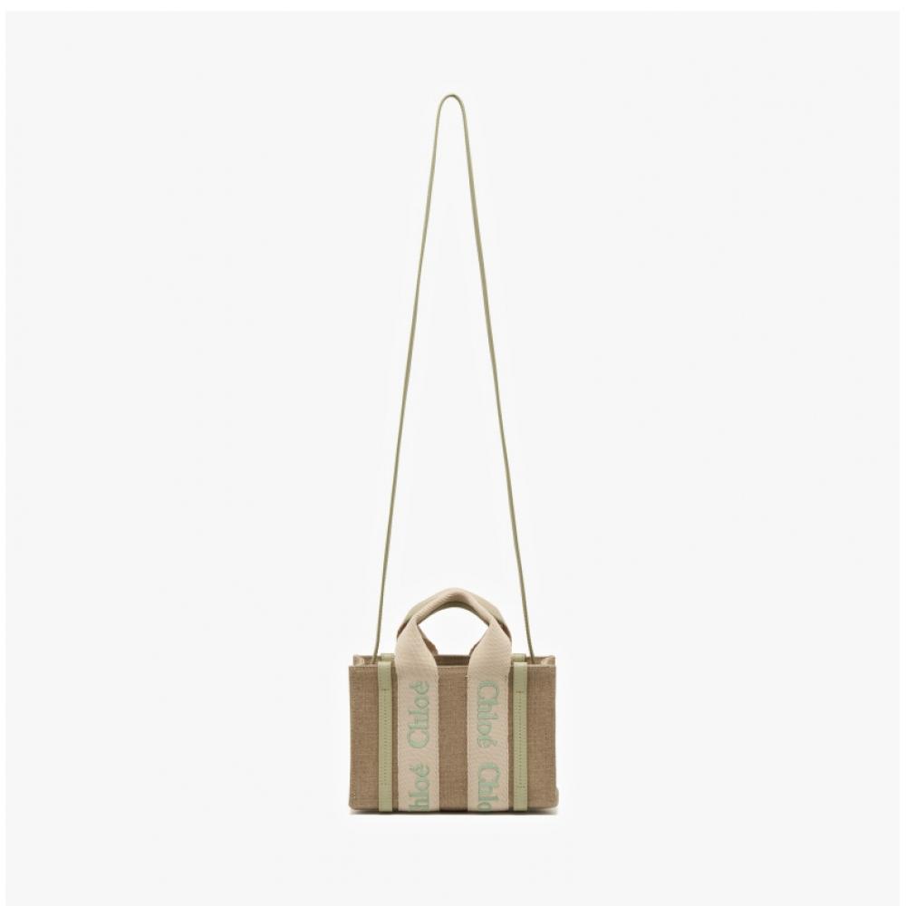 Chloe Chc24up237l17 38a Woody Mini Top Handle Tote