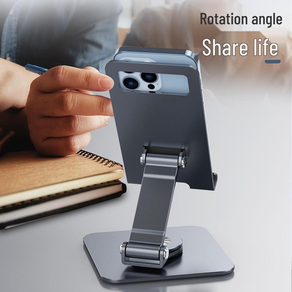 Rotating Desktop Tablet & Phone Stand: Multifunctional, Foldable, Portable Holder