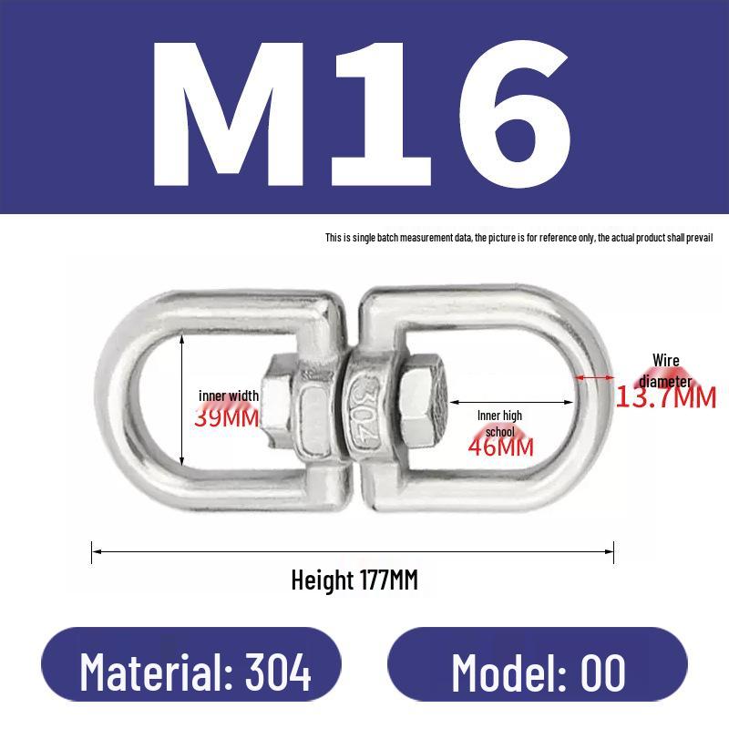 304 Edelstahl Anti-Knoten Wirbelring Achter Schnalle für Hundeleine Kette Zubehör