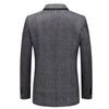 Autumn and Winter Men's Suit Fashion Thousand Bird Plaid Woolen Suit Men's Jacket Casual Non-ironing and Anti-wrinkle Small Suit