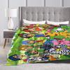 Digimon Adventure Flannel Blankets Winter  Soft Warm Throw Blanket For Children Living Room Fluffy Bedspread Sofa Bed Cover