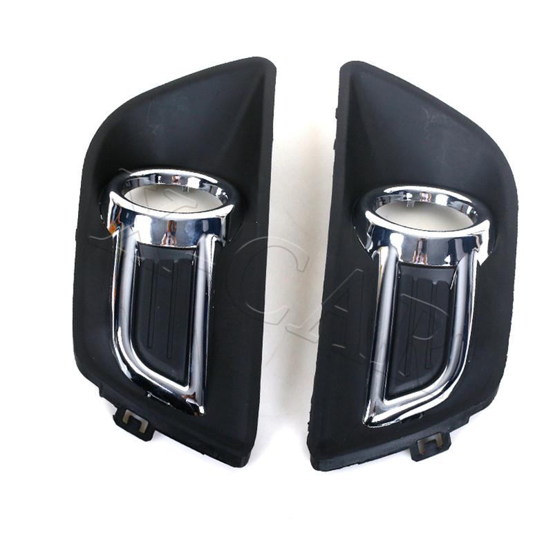 Front Bumper Chrome Cover Fog Light Lamp Cover Frame Cap Car Styling For Citroen C4 2008 2009 2010 2011