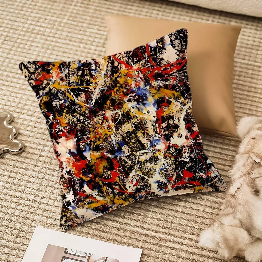 Artistic Sense Of Color Pillow Case Anti-dustmite Invisible Zipper Sofa Bed