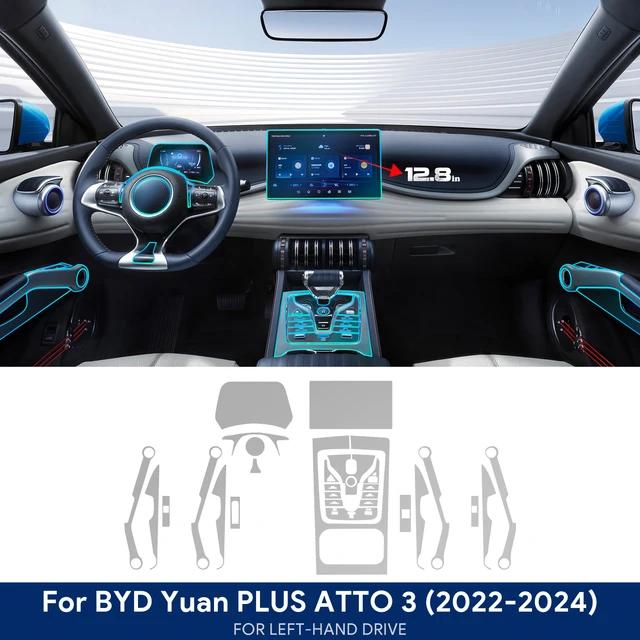 For BYD Atto 3 Yuan Plus 2024 Car Interior Center Console Transparent TPU Protective Film Navigation Anti-scratch