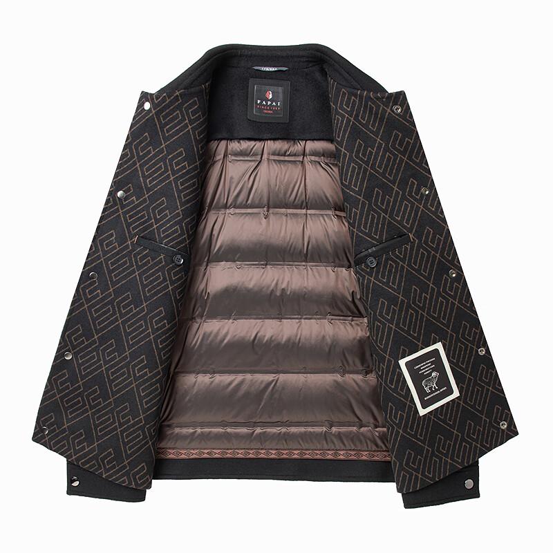 FAPAI Men's Merino Wool Blend Detachable Down Liner Wool Jacket