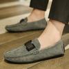 Suede Leather Man All-match Loafers Luxury 2024 Casual Shoes for Men Boat Shoes Handmade Men Slipon Driving Shoes Male Moccasins