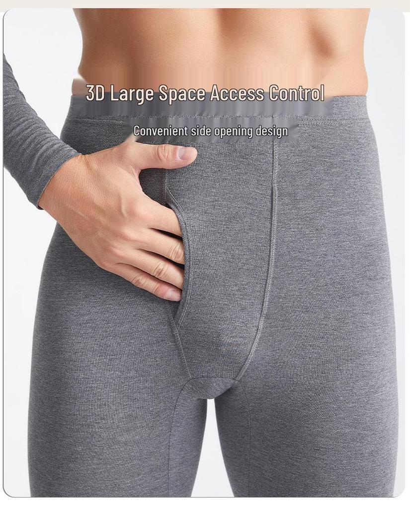 Men's Thin Style Warm Autumn Underwear Set: Top and Pants