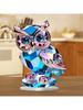 1 Cute Crystal Plastic Owl Desktop Decoration 15cm X 15cm Animal Themed Home Decor Ornament Practical And Convenient