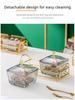 KTV Glass Partition Fruit and Dessert Plate with Cover