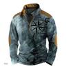 Fashion Men's Sweatshirt 3d Printed Half Zip Men's Polo Shirt