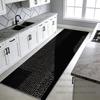 Black White Geometry Easy Clean Kitchen Long Carpet Decoration Bedside Antiskid Soft Rug Foldable Lint-free Doorway Floor Mats