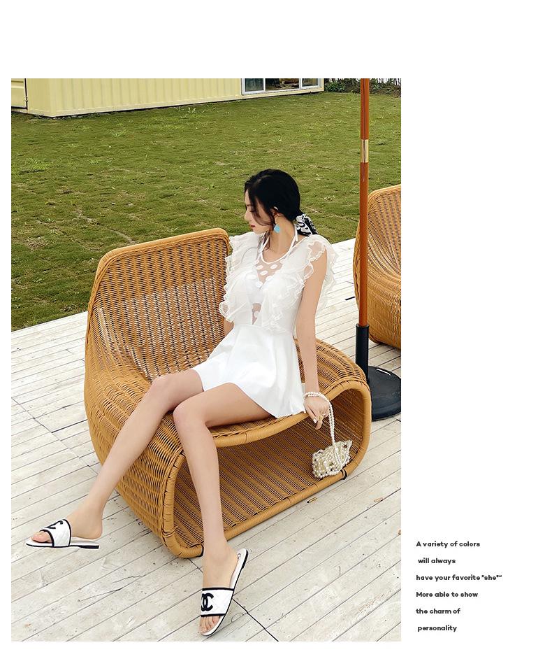 Women's 2025 Autumn/Winter Conservative Plus Size One-Piece Skirt-Style Swimsuit with Boxer Shorts