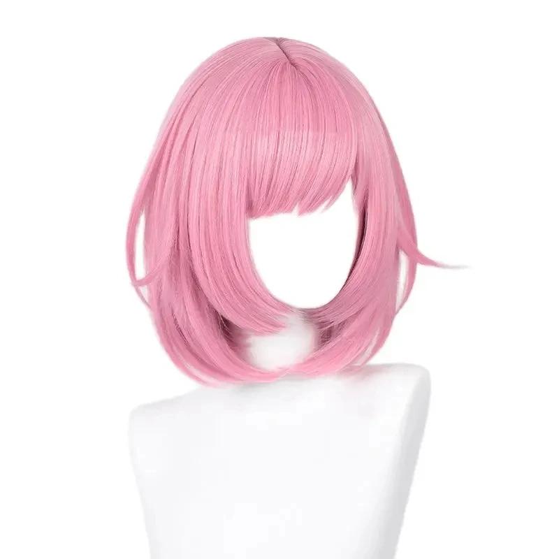 Project SEKAI COLORFUL STAGE! Parrucca Cosplay Ootori Emu Emu Corta Rosa Resistente al Calore Sintetica Anime
