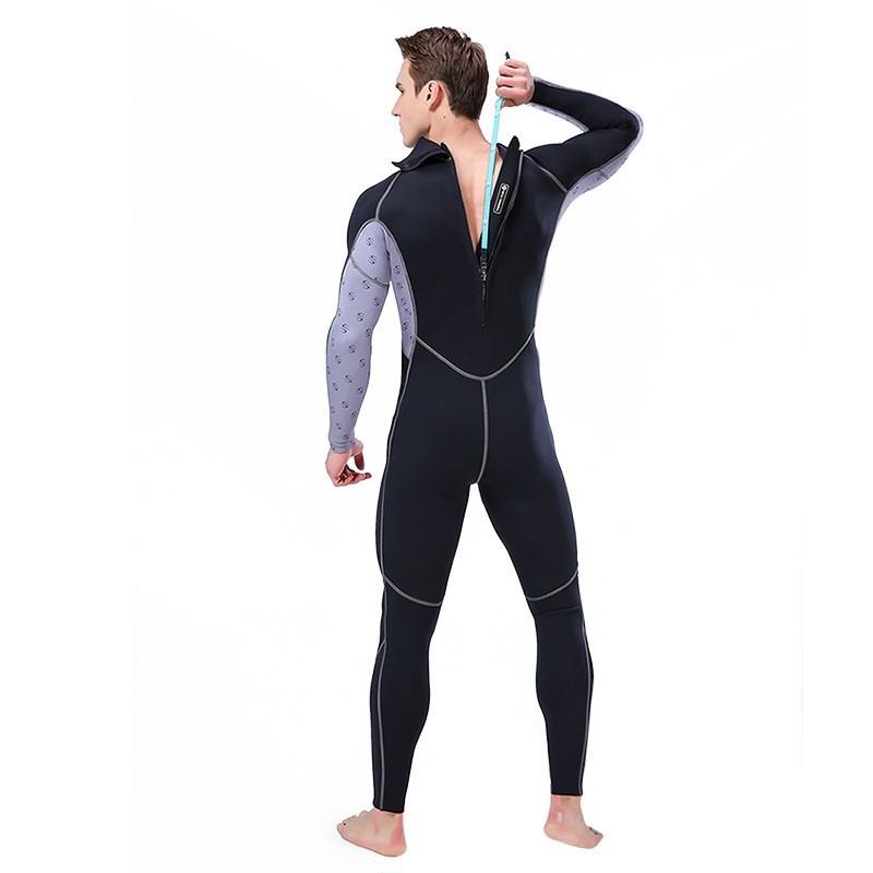 Mens 2mm Neoprene Fullsuit Wetsuit Surfing Snorkeling Diving UV Protection Summer Autumn Water Sports Gear