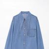 2025 Spring Women's Fashion Bow-Knot Denim Shirt - European & American Style