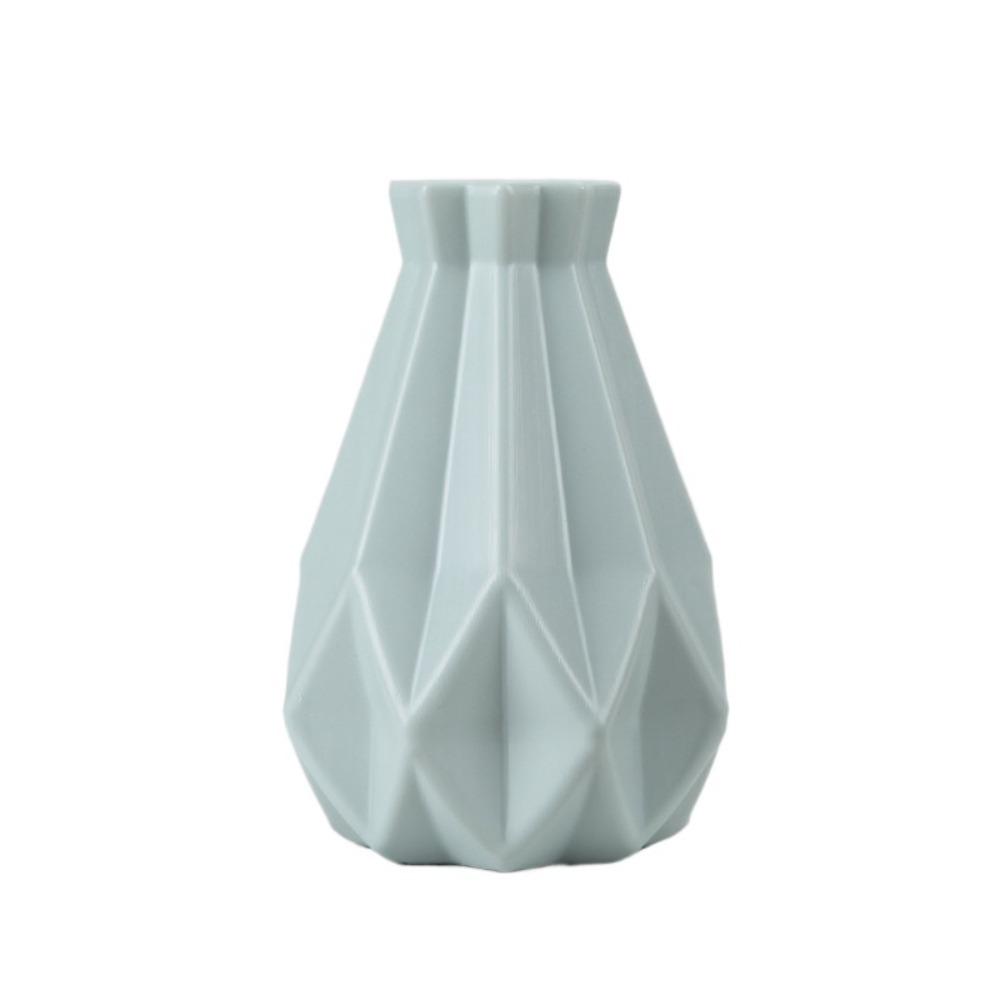 Plastic Nordic Style Vase Imitation Ceramic Desktop Ornament Flower Pot Decoration  Living Room