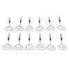 12Pcs Multi Shape Double Headed Memo Clip 70mm Silver Note Clips Metal Multifunctional Wire Picture Clip Hanging Photo