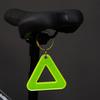 Bike Reflective Triangle Safety Warning Sign Lightweight Durable Hanging Tag with Steel Ring for Outdoor Cyclists