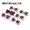 Fashionable New Travel Bag Flower Children's Sunglasses Anti UV Baby Boys And Girls Eye Protection Glasses
