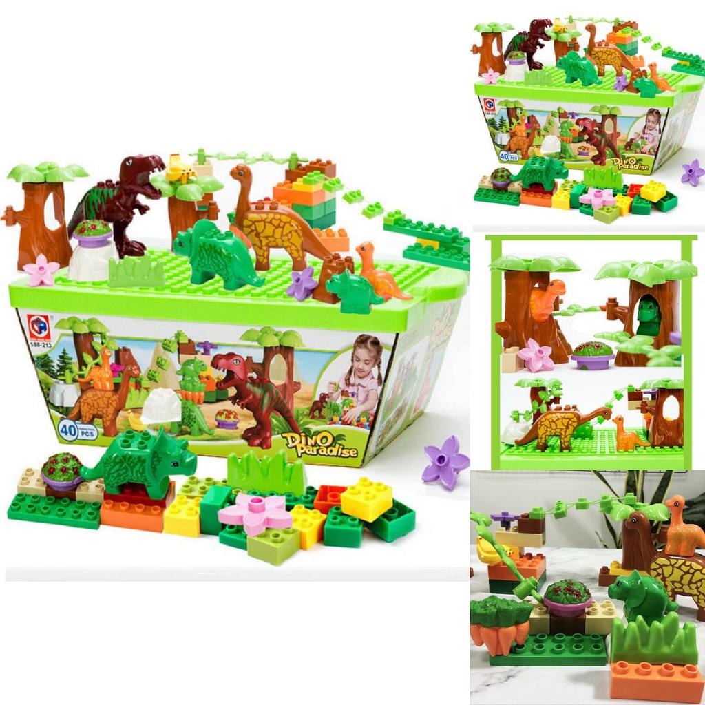 Dinosaur Building Blocks Set For Kids With Large Abs Plastic Pieces For Creative Play