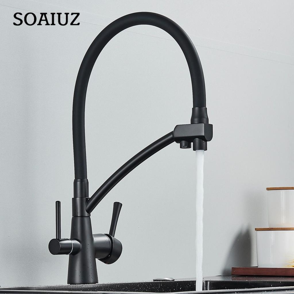 Mattschwarzer Küchenarmatur, gefilterter Küchenarmatur, Reinigungs-Küchenarmatur
