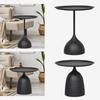 Compact Round Black Table for Drinks And Coffee