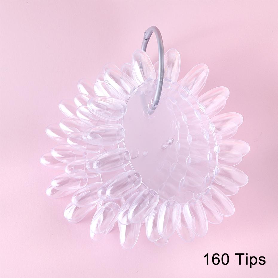 

10 шт., круглые накладные ногти, дисплей, колесо, искусственный лак для ногтей, цветная карта, акриловая палитра для практики с кольцом для маникюра SA1513