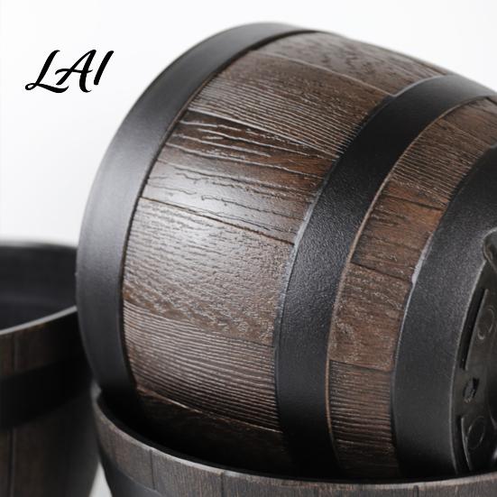 Aerated Soil Planter Flowerpot with Built-In Drainage System Rustic Style Garden Container