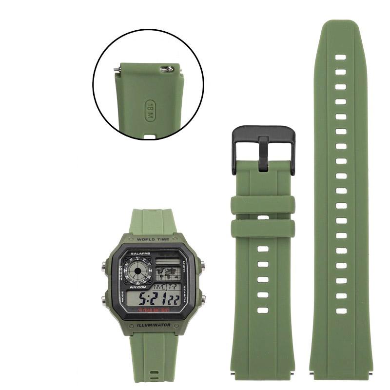 Silikonowe Paski do Zegarka Casio G-SHOCK 3299 AE1200 AE-1200 AE1300 SGW400 SGW-300 A158W A159W Sportowy Wodoodporny Pasek 18mm