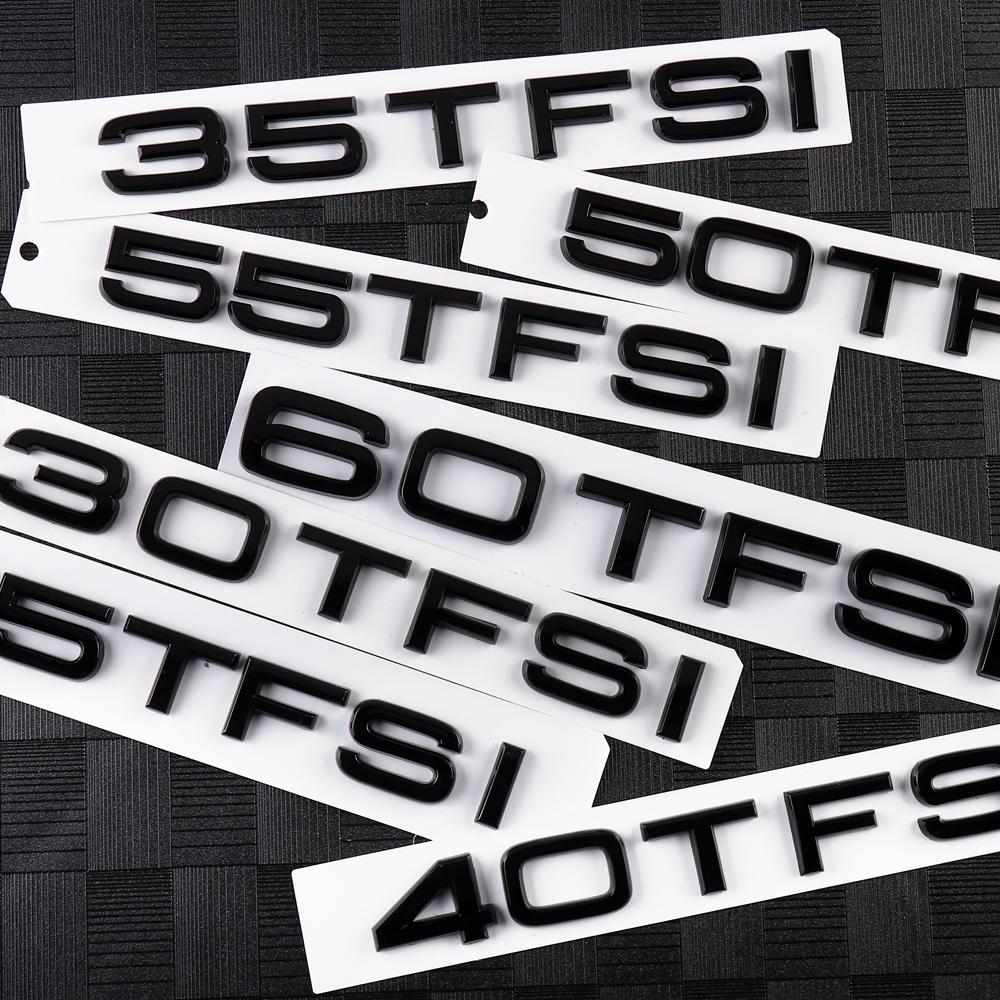 30TFSI 35TFSI 40TFSI 45TFSI 50TFSI 55TFSI 60TFSI Sline 3D ABS Adesivo Lettera Badge Posteriore Baule Auto per Decorazione Logo AUDI