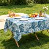 Home Kitchen Dining Party Use Durable Rectangle Washable Fabric Cotton Linen Tablecloth