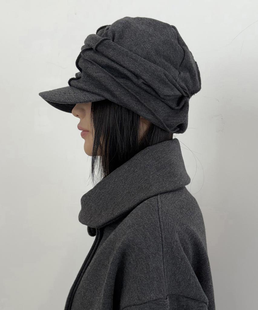 Peulleeoeob Soi Draped Cap (Fl-743_Charcoal)