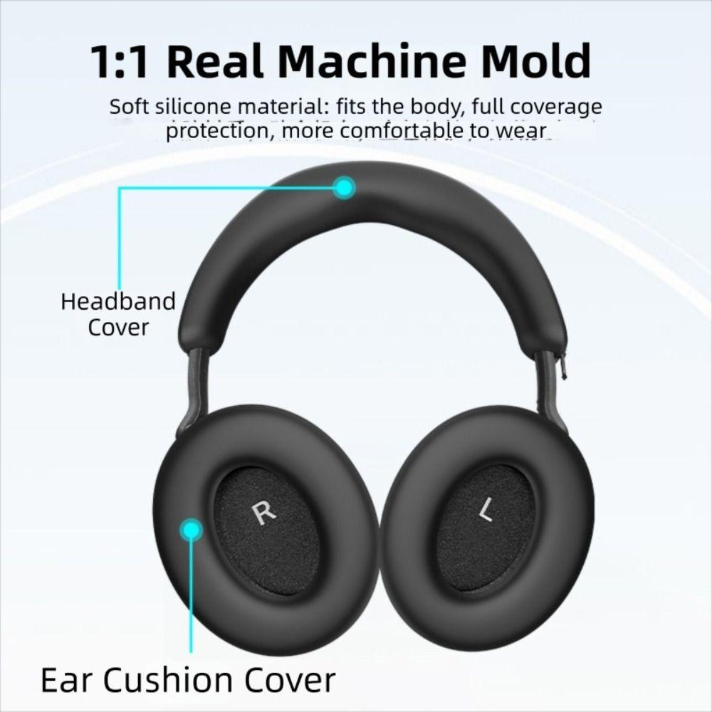 Shockproof Headbeam Sleeve Silicone Headband Protector for Sennheiser MOMENTUM 5 Wireless