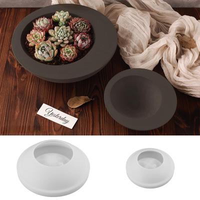 Runde Blumentopf Silikonform Sukkulenten Blumentopf Eierschale Kerze Tasse Vorratsglas DIY Beton Zement Pflanzer Form Wohnkultur