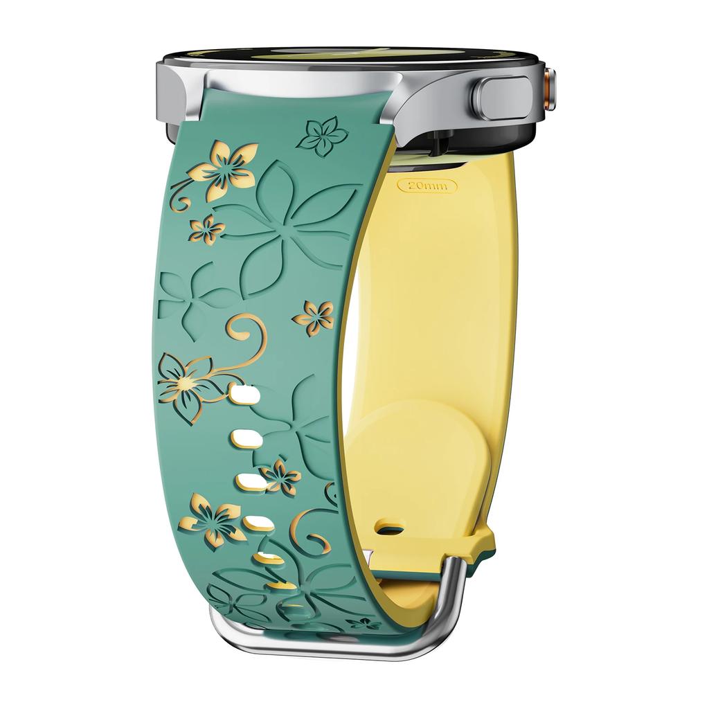 Graverat armband för Samsung Galaxy Watch 7/5 Pro/4 6 Classic 40 44mm Silikon Sport Utan Mellanrum Armband correa Galaxy Watch 7 Armband