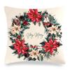 The cartoon Santa Claus is giving out gifts Digital printing short plush pillow covers for sofa office cushion cover home goods