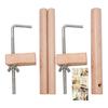 Natural Wood Desktop Clamps Set Of 2 For Fabric Sewing And Art Secure Fixing
