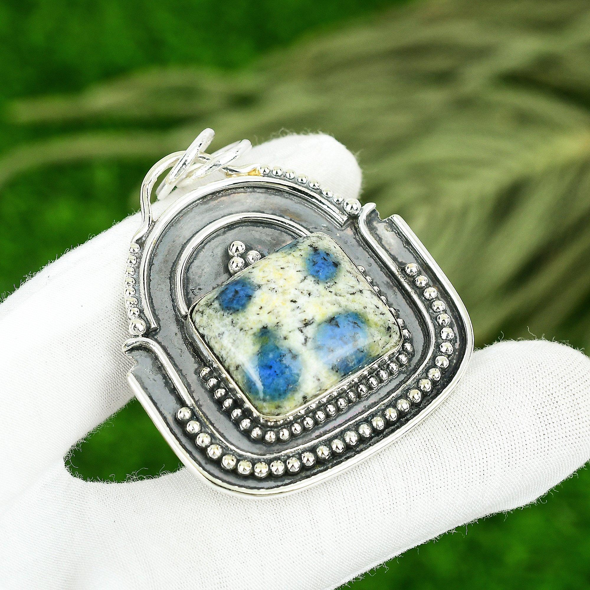 

Friendship Day Sale Radiant Natural K2 Jasper Elegant Pendant Sterling Silver