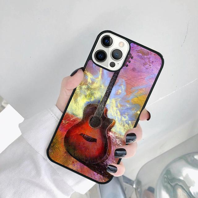 Guitar Instrument Music Phone Case Cover For iPhone 17 Air 15 Pro MAX 16 Plus 14 12 11 13 coque